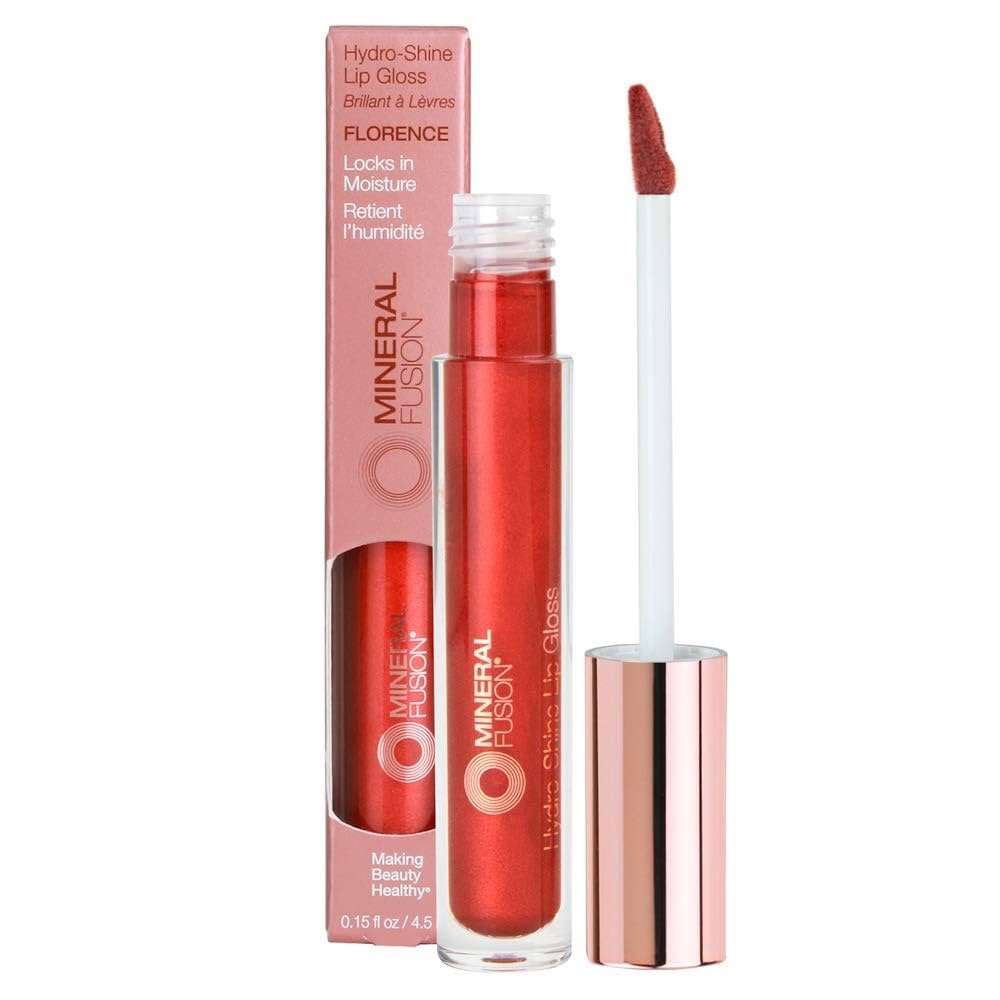 Mineral Fusion Hydro-Shine Lip Gloss | Florence Bright Red | NIB | Clean Beauty